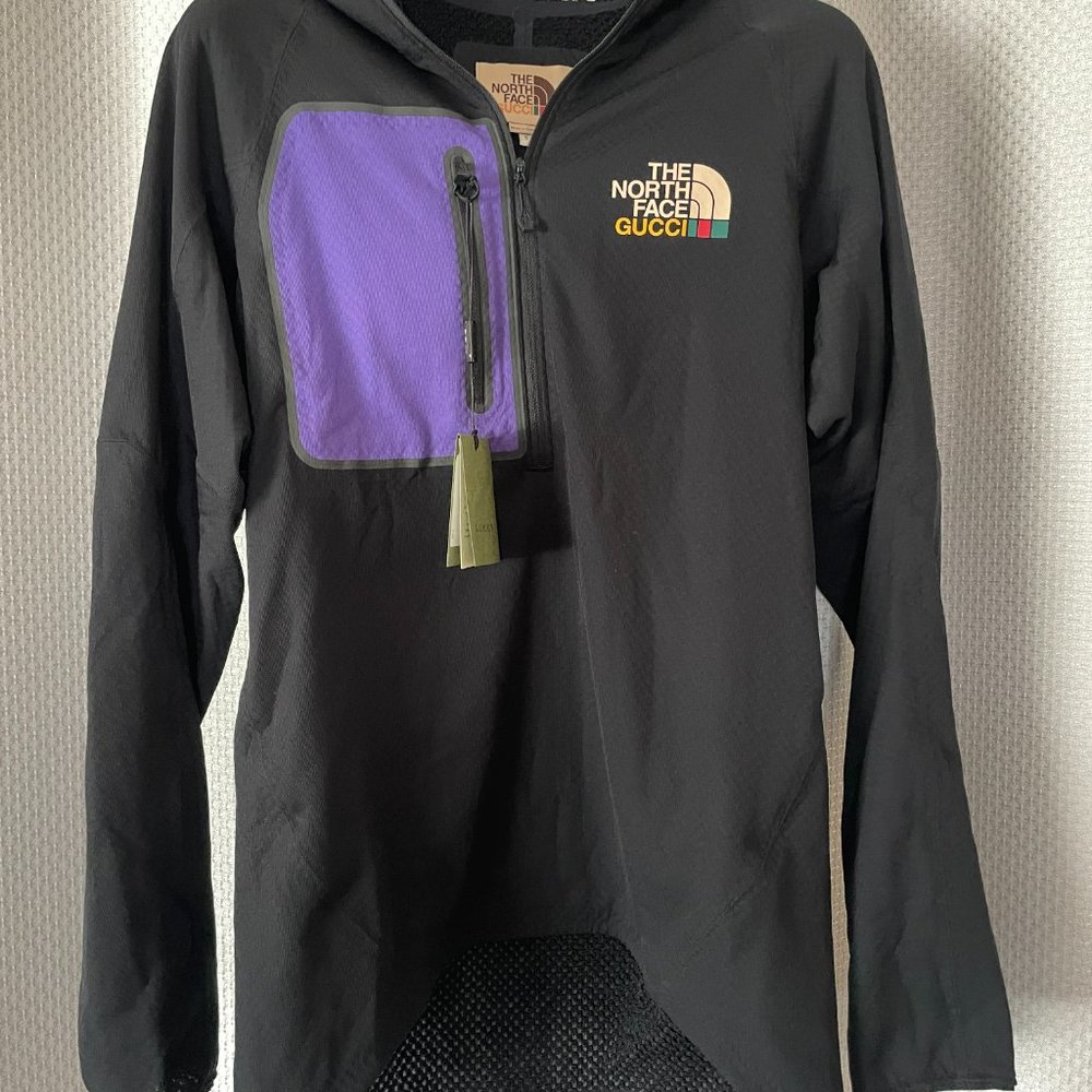 Gucci x The North Face Polyester Parka S Men's Black x Purple Pullover 663909